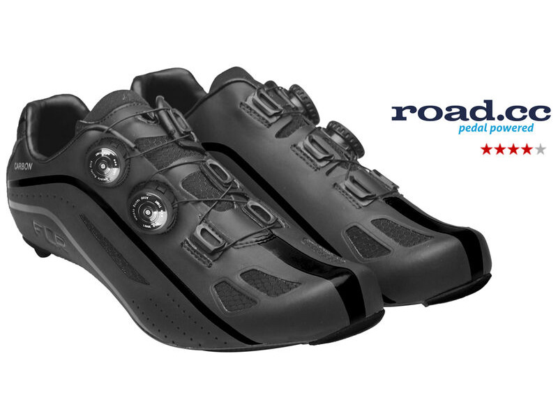FLR F-XX Strawweight Road Race Full Carbon Sole Shoe in Black click to zoom image