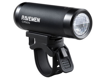 Ravemen CR500 USB Rechargeable DuaLens Front Light with Remote in Matt/Gloss Black (500 Lumens)