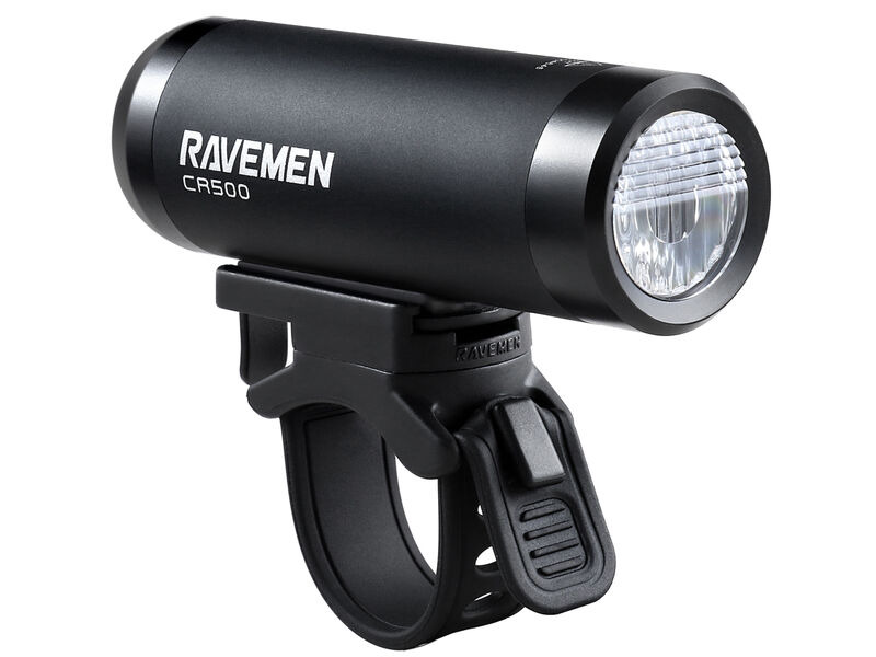 Ravemen CR500 USB Rechargeable DuaLens Front Light with Remote in Matt/Gloss Black (500 Lumens) click to zoom image