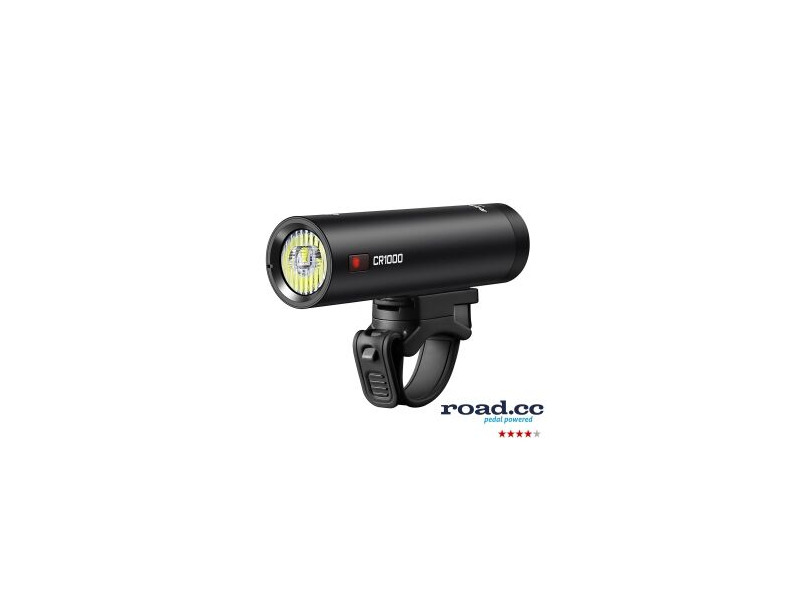 Ravemen CR1000 USB Rechargeable T-Shape Anti-Glare Front Light with Remote in Matt/Gloss Black (1000 Lumens) click to zoom image