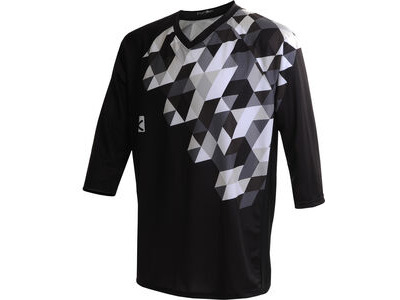 Funkier Flow-MTB Enduro 3/4 Jersey in Black/White