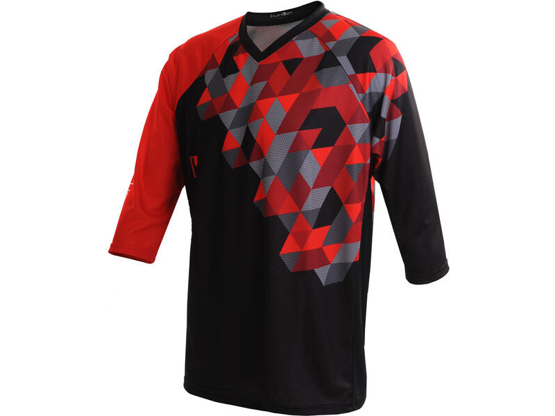 Funkier Flow-MTB Enduro 3/4 Jersey in Red/Black click to zoom image