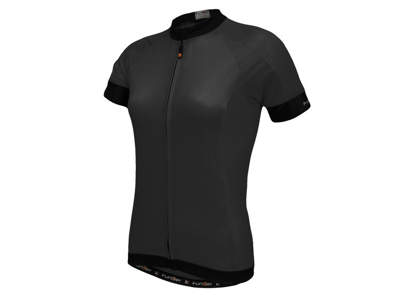 Funkier Ibera Ladies Active S/S Jersey in Black click to zoom image