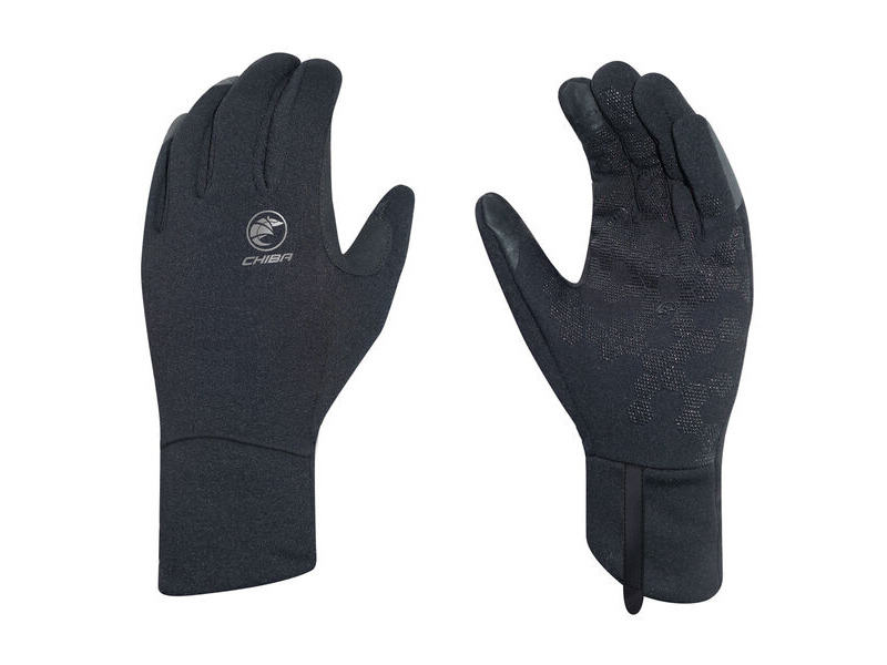 Chiba Polar Fleece Thermal Winter Glove in Black click to zoom image