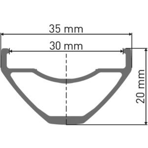 DT Swiss H 1900 Hybrid wheel, 30 mm rim, 15 x 110 mm BOOST axle, 27.5 inch front click to zoom image