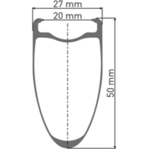 DT Swiss ARC 1400 DICUT disc brake wheel, carbon clincher 50 x 20 mm rim, rear click to zoom image