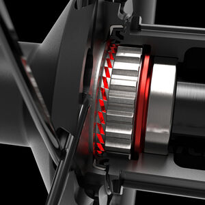DT Swiss ARC 1400 DICUT disc brake wheel, carbon clincher 80 x 20 mm rim, rear click to zoom image