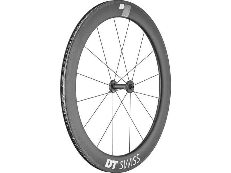 DT Swiss ARC 1400 DICUT wheel, carbon clincher 62 x 17 mm rim, front click to zoom image